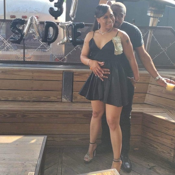 Satin Rufffle Dress - Picture 3 of 4